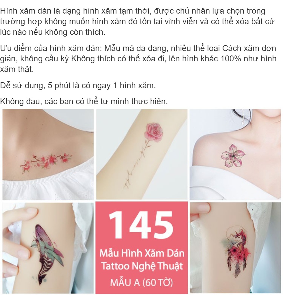 Hình xăm nhũ ánh kim xăm dán nghệ thuật henna tatoo quạt ai cập thời trang